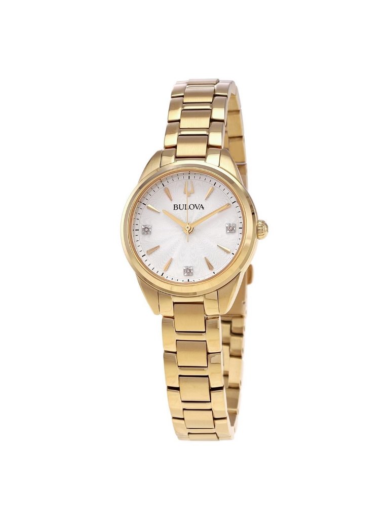 Nwt Bulova Sutton Quartz Diamond Silver Dial Ladies Watch